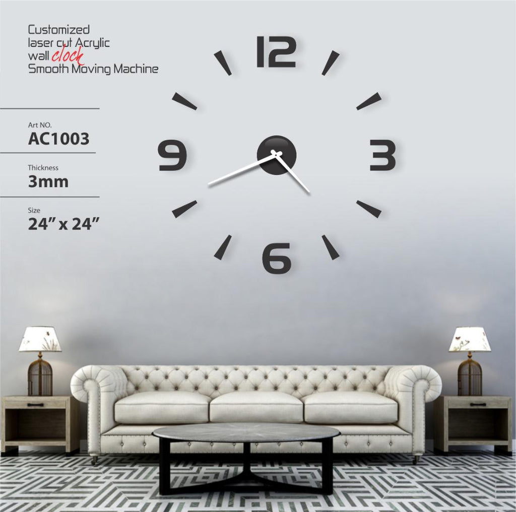 Acrylic Clock Modern Design Wall Sticker Clock-Model 203 - Random Store ...