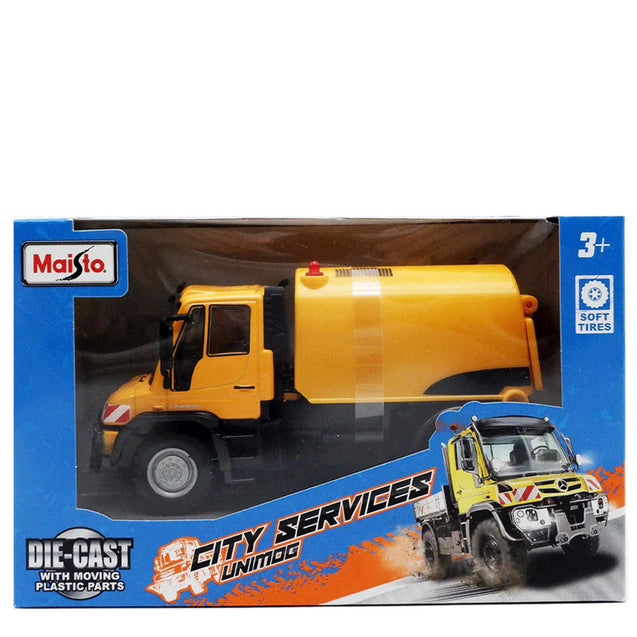 Maisto City Services Unimog U423 Road Sweeper 4.5 inch Die-Cast Vehicle